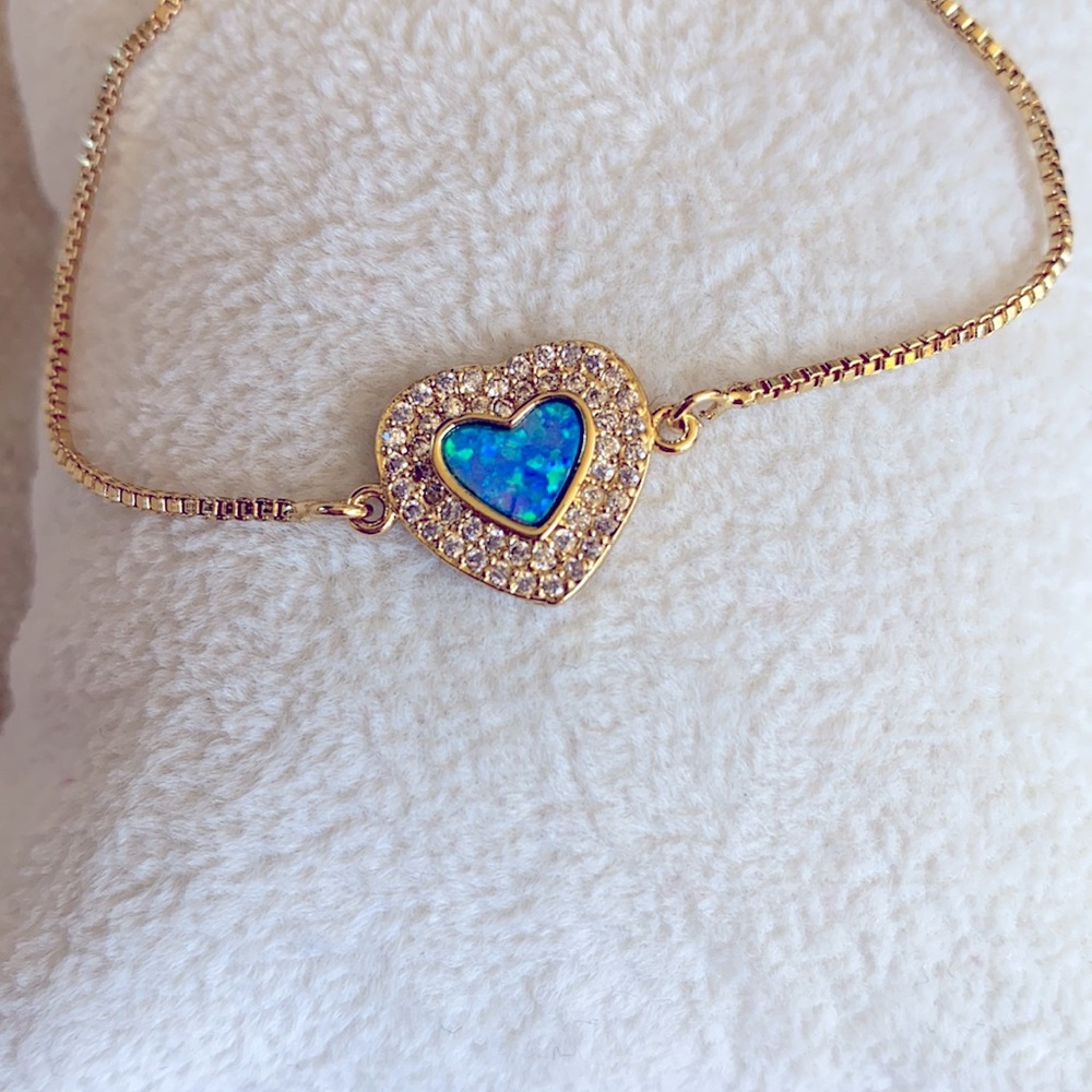 Pretty opal heart bracelet NWT - Picture 8 of 11